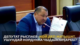 Депутат Рыспаев: койлор деп жатышат, кордукка чыдайсыңарбы?