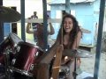 Teenage Drummer Girl plays Reggae 1st Time", 'Boat Bar', Negril, Jamaica, 2012