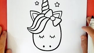 Dessin à Colorier Licorne Kawaii Teenzstore