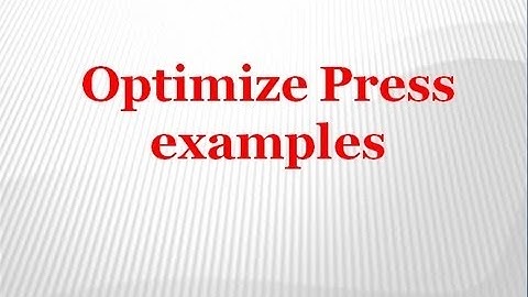 Optimizepress 2.0 Theme Examples - 14 Types
