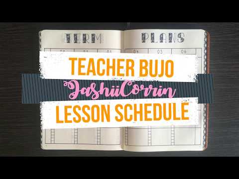 Teacher Bullet Journal | Lesson Scheduling