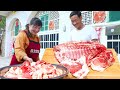 【陕北霞姐】猪肉整了500斤，霞姐用80斤做腌猪肉，配上酸菜饼子太香了！