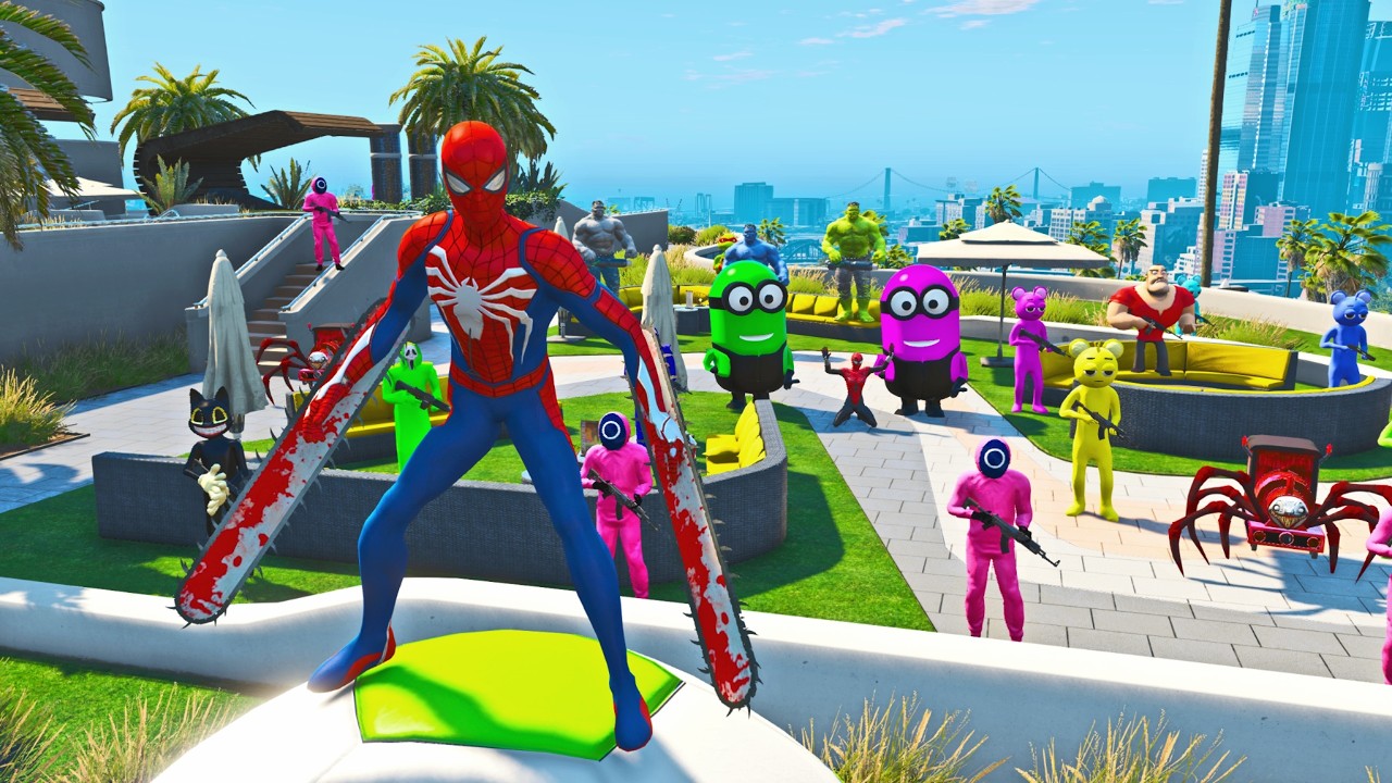 Spiderman saved his girlfriend’s life from the Minions gang