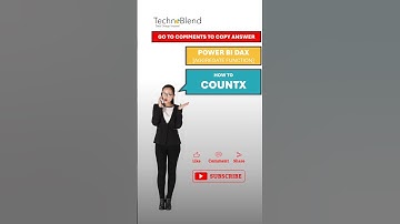 How to COUNTX using DAX [Power BI Aggregate Function] #TechnoBlend #PowerBI #DAX #Data