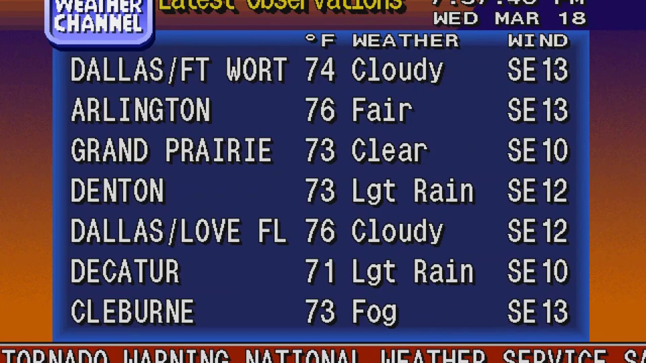 3/18/20 Clyde/Abilene Texas Tornado Warning (Radar Indicated) WeatherStar4000 YouTube