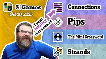 NYT Connections, Pips, Mini Crossword, and Strands | Oct 20, 2025