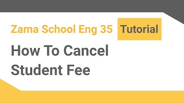 How to cancel student fee |School Management ‎Software| |ENG Version|‎