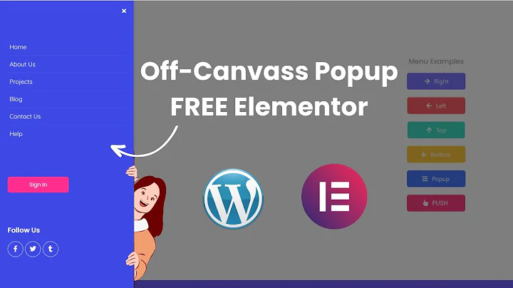 Create an Off-Canvas Pop-Up Menu with FREE Elementor