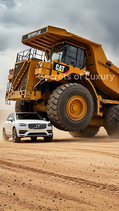 Volvo XC90 Strength Simulation vs Caterpillar 797B | AI-Generated Crash Test