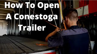 How To Open A Conestoga Trailer | In The Shop
