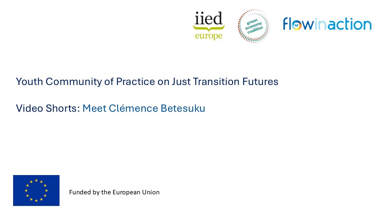 Youth Community of Practice for Just Transition Futures: Meet Clémence Betesuku.