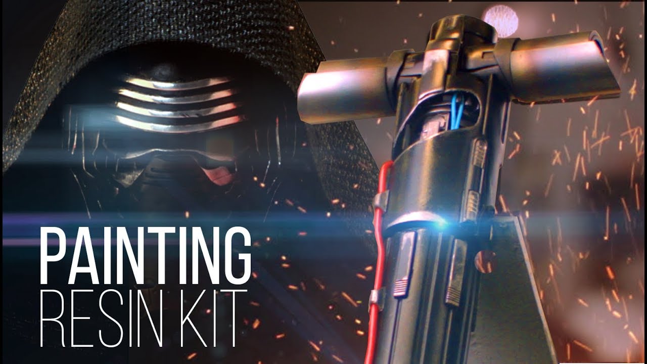 Kylo Ren's lightsaber Painting resin kit YouTube