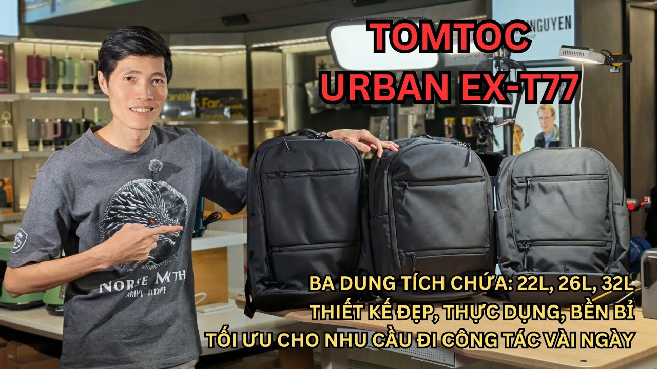 Trên tay balo TOMTOC Urban EX-T77: Tối ưu cho nhu cầu công tác vài ngày