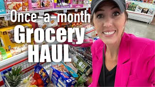 ✨OnceAMonth✨Large Family GROCERY HAUL || Sam’s Club, Aldi & MORE