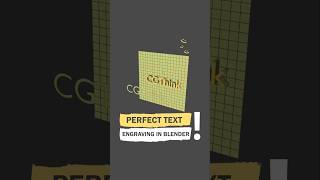 Perfect Text Engraving in Blender#blender #blendertutorial #modelingtips #blender3d #cgthink