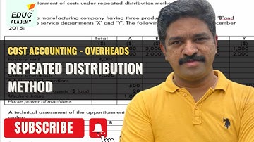 Repeated Distribution Method - Overheads | Cost Accounting | for CA/CMA/CS Students