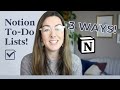 3 Ways to Create Notion To-Do Lists | Managing Tasks in Notion with Linked Databases & Filters
