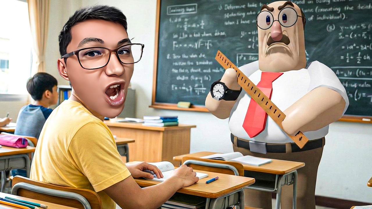 Бұл ағайдың сабағынан қашу керек, мен сабаққа дайын емеспін (Roblox)