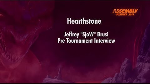 Assembly Summer 2015 Hearthstone: Pre tournament interview with Sjow