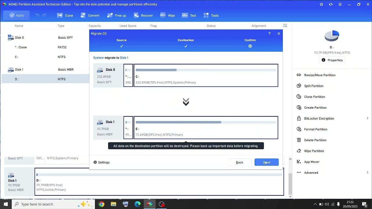 Руководство AOMEI PA по переносу ОС на SSD (2025): клонирование системного HDD на новый SSD без п...