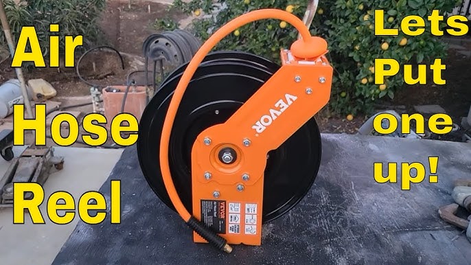 Harbor Freight 100 Ft Manual Air Hose Reel Assembly and Review