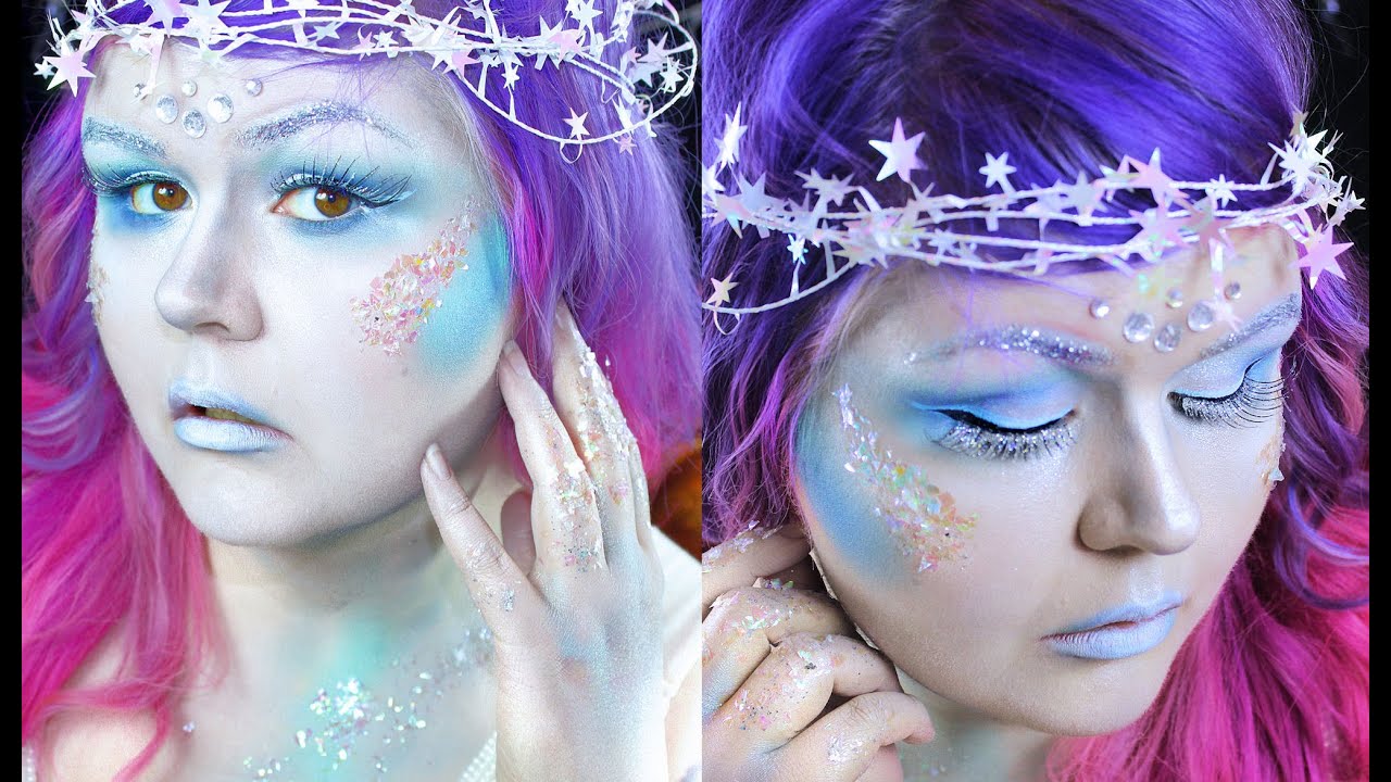 6. "Halloween Makeup: Blue Hair and Ice Queen" - wide 1
