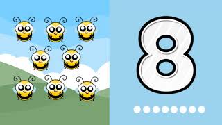 Counting from 1 to 10 and count down from 10 to zero with some friendly bees!