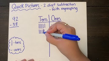 2 Digit Subtraction Quick Pictures WITH Regrouping