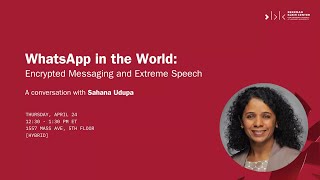 WhatsApp in the World: Encrypted Messaging and Extreme Speech
BKC welcomes Fellow and LMU professor Sahana Udupa to discuss the forthcoming edited volume WhatsApp in the World: Disinformation, Encryption and Extreme Speech with Faculty Associate and Harvard professor Gabriella Coleman.
The talk presents the key concept of the book — “lived encryptions” — to argue that encryption as a technological feature cannot be taken at its face value or as a central piece of the affordance as it is experienced; rather, it embeds different, often contradictory social and political formations. This is evidenced in the way the promised confidentiality of encryption is upturned completely when phones are seized to inspect the data, and how seemingly closed group communication thick with social trust and familial bonding is channelized to “broadcast” top-down political messages. Exploring such contradictions in multiple settings, this talk ventures into theorizing extreme speech from the vantage of encrypted messaging. WhatsApp in the World: Encrypted Messaging and Extreme Speech