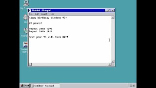 29th anniversary of Windows 95