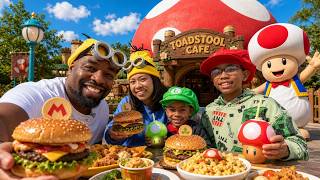 WE ATE EVERYTHING! 🍄 First Time at Toadstool Cafe FULL Review! | Super Nintendo World Food