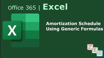 Loan Amortization Schedule using Generic formulas in Excel - Office 365