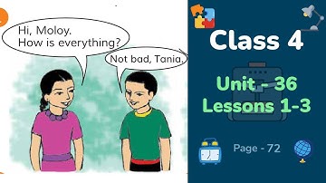 Class 4 English | Unit 36 | Lessons 1-3 | On Holiday 1