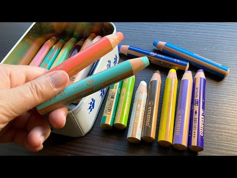 How to use Stabilo Woody crayons 