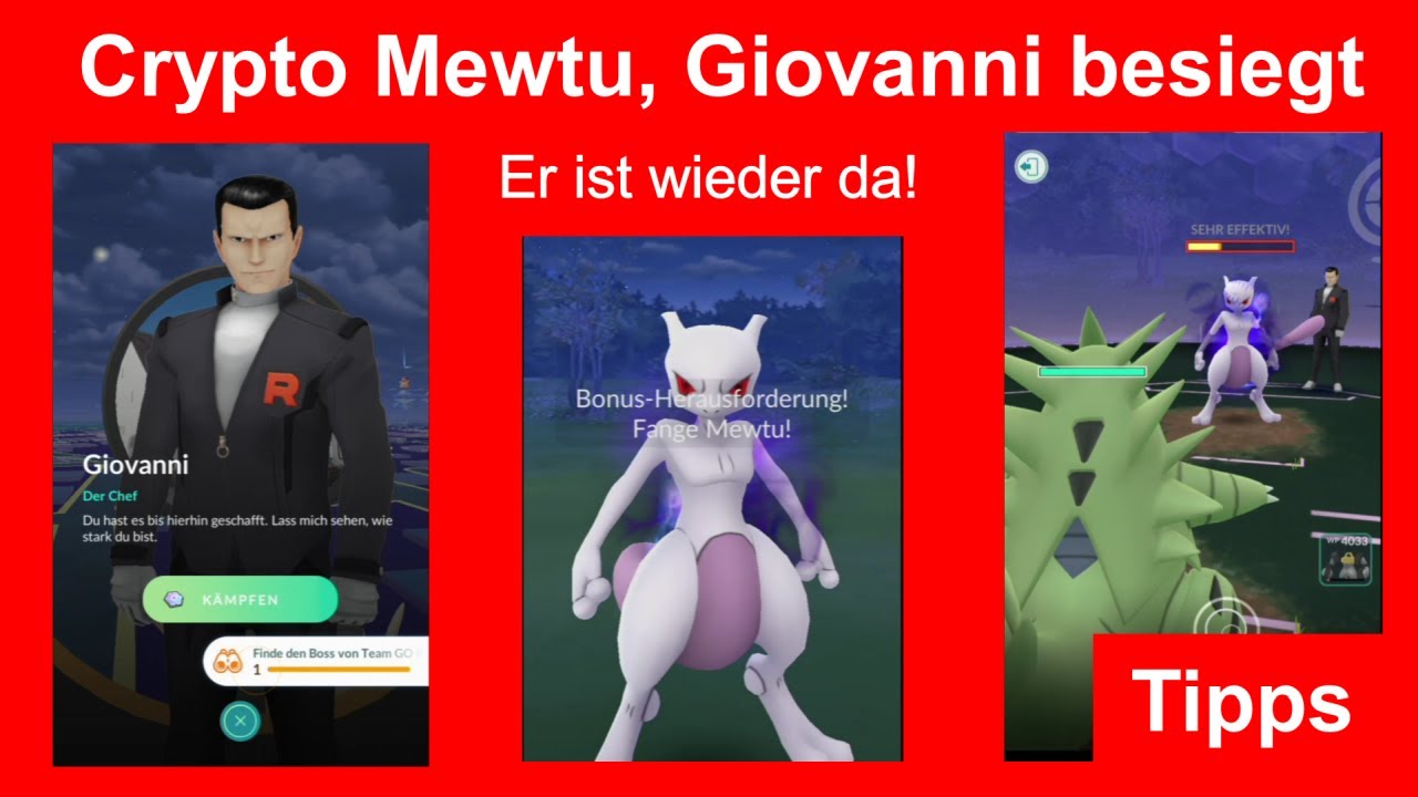 Crypto Mewtu fangen, Giovanni besiegen, “Ultrabestien-Schutzbemühungen” -  Pokemon GO Deutsch 383