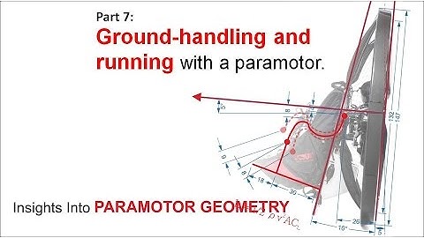 Ground-handling and running with a paramotor. Paramotor Geometry Part 7