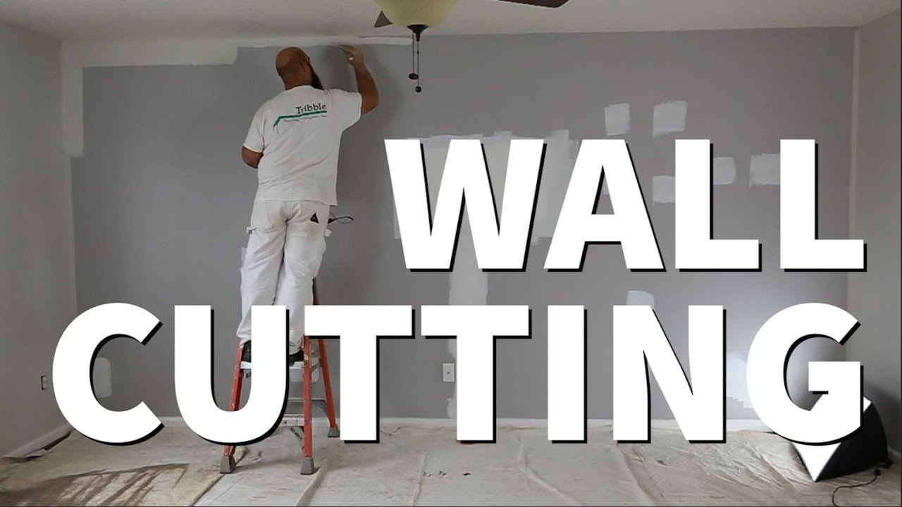 How To Paint An Interior Wall Part 5 Wall Cutting YouTube