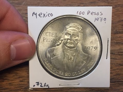 Mexico 100 Peso 1979 (Large Silver Coin Of The Week Mar 14 2017)