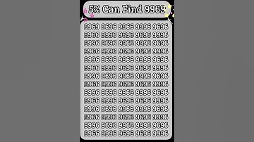 5% can find 9969 within 5 sec. #find #puzzlegame #games #iq #eyetest #maths #123