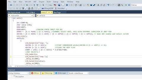Lab 8: Introduction and implementation of analog-to-digital conversion on ATMEGA 328,LCD&LM35.