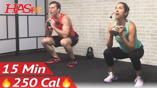 15 Min Kettlebell Workout - Kettlebell Workouts for Fat Loss & Strength Training Exercises Men Women screenshot 3