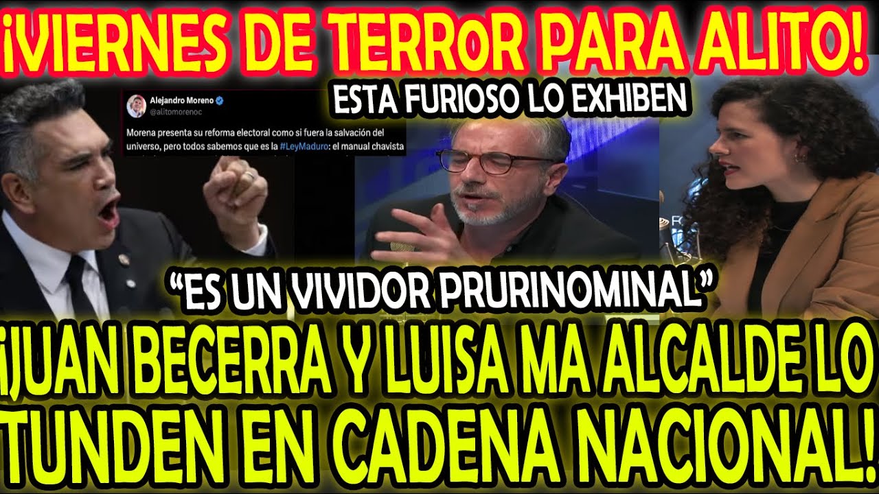 VIERNES DE TERR0R PARA ALITO! BECERRA Y ALCALDE LO TUNDEN EN CADENA NACIONAL! "VIVIDOR PLURINOMINAL"