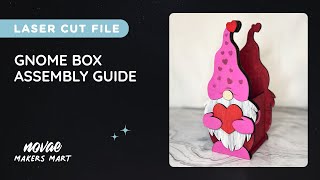 Valentine Gnome Box Laser SVG Assembly