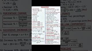Percentage Tricks & Formula Full Revision 🔥 | Percentage Complete Chapter in One Shot | Maths Tricks