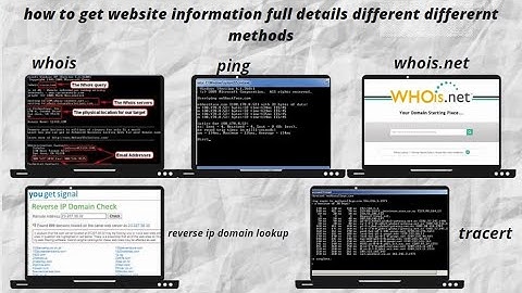 how to use information gathering using different different techniques | ping , tracert , whois , dns