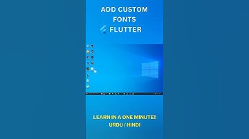 Learn how to use custom fonts in flutter in just a minute #flutter #customfonts #widgets #fonts
