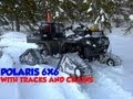 Amazing Polaris 6x6 Sportsman 800 Big Boss ATV tatou UTV snow tracks kit chains 6 belter six wheeler