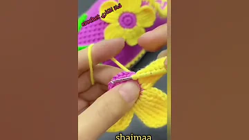Crochet عمل وردة مجسمه بالكروشيه 