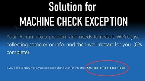 Windows 10 crash MACHINE CHECK EXCEPTION