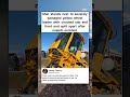 Man stands next to severely damaged yellow wheel loader with crushed cab and front end #shorts
